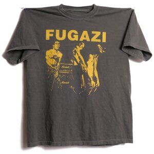Vintage Fugazi Live Performance Graphic Charcoal T-shirt